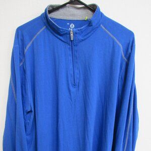 Tasc Performance Bamboo Blue Long Sleeve Lightweight 1/4 Zip Pullover 2XL